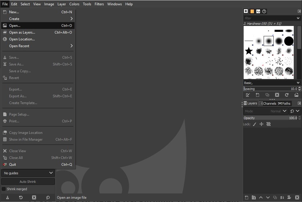 Open-the-Image for-Gimp-Grasigner